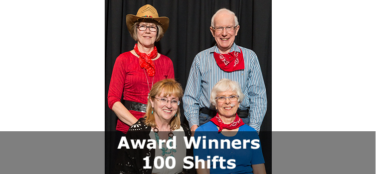 Volunteer Award Winners 100 Shifts