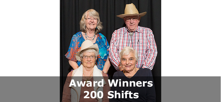 Volunteer Award Winners 200 shifts