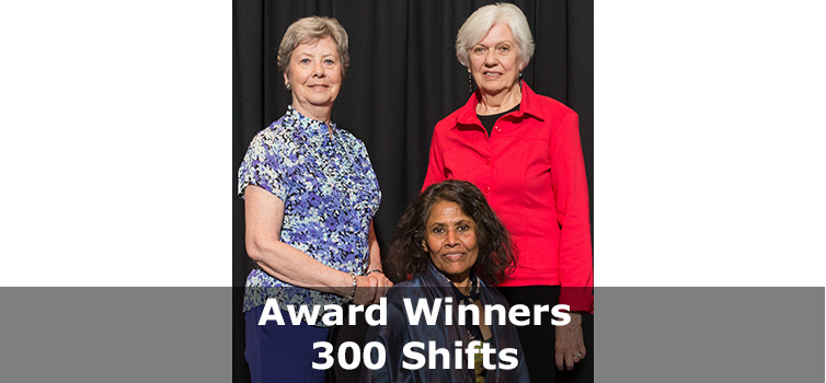 Volunteer Award Winners 300 shifts