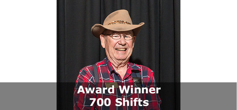 Volunteer Award Winner 700 shifts