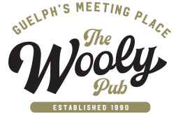 The Wooly Pub Guelph's Meeting Place Established in 1990 logo