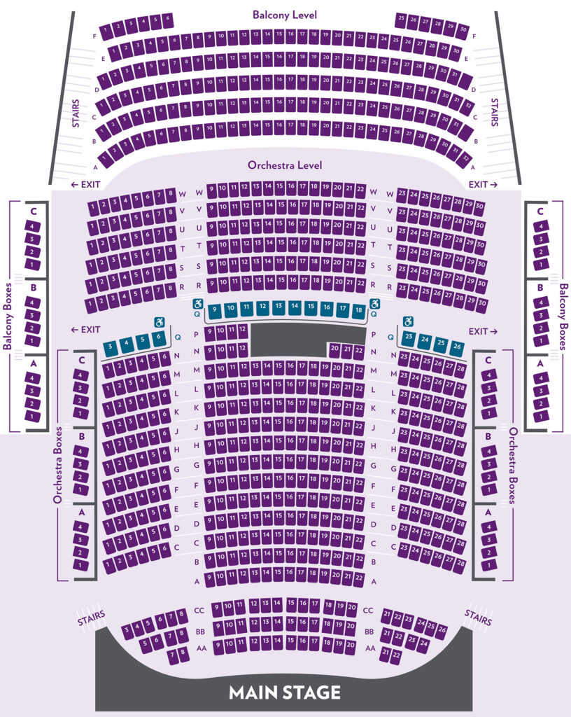 Main Stage Seating Map
