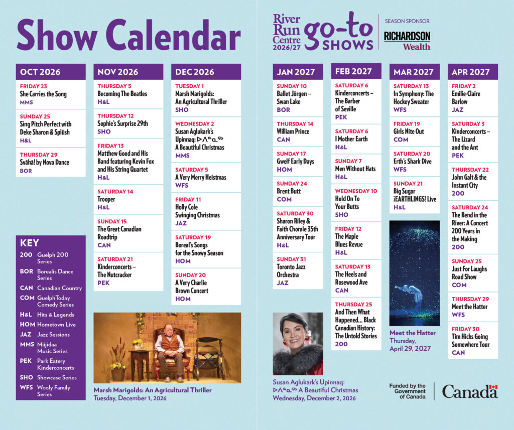 River Run Centre Events Calendar